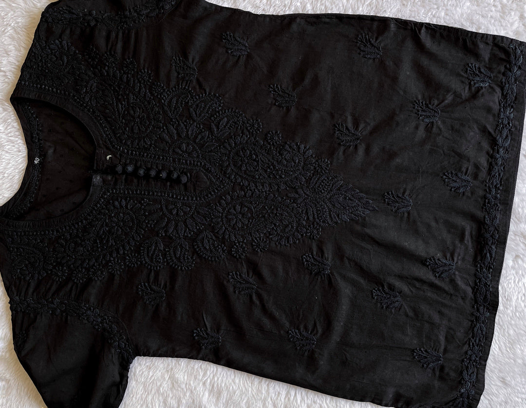 Nazakat Black short kurta