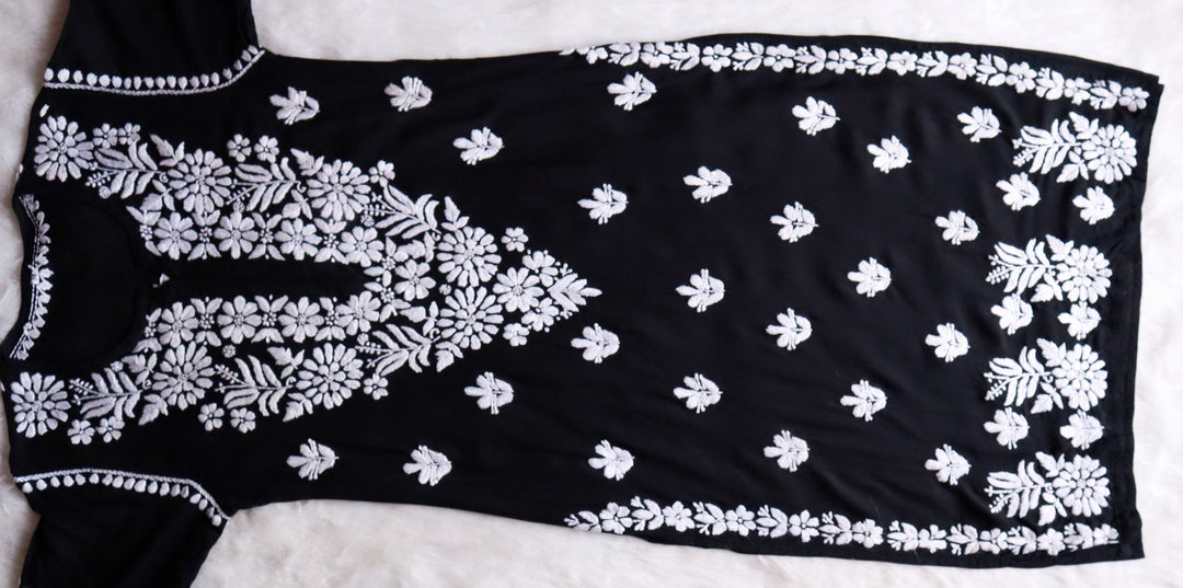 Haya Black Rayon Kurta Pant set