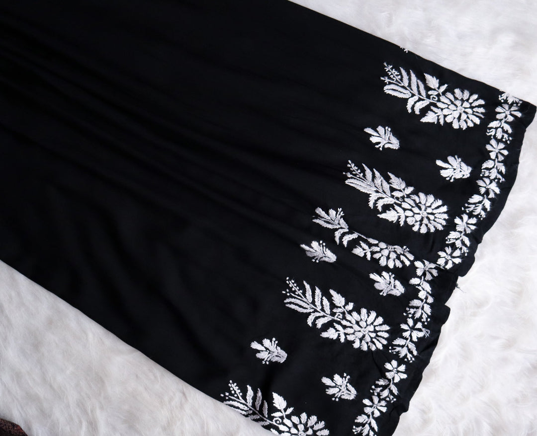 Haya Black Rayon Kurta Pant set