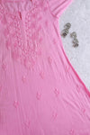 Nazakat Baby Pink Pure Cotton A-line Dress