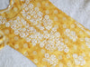 Aafiyat Yellow Floral Long MulMul kurta