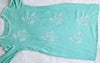 Mint Green &amp; White Rayon Long Kurta