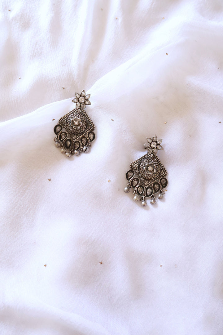 American diamonds oxidised earrings