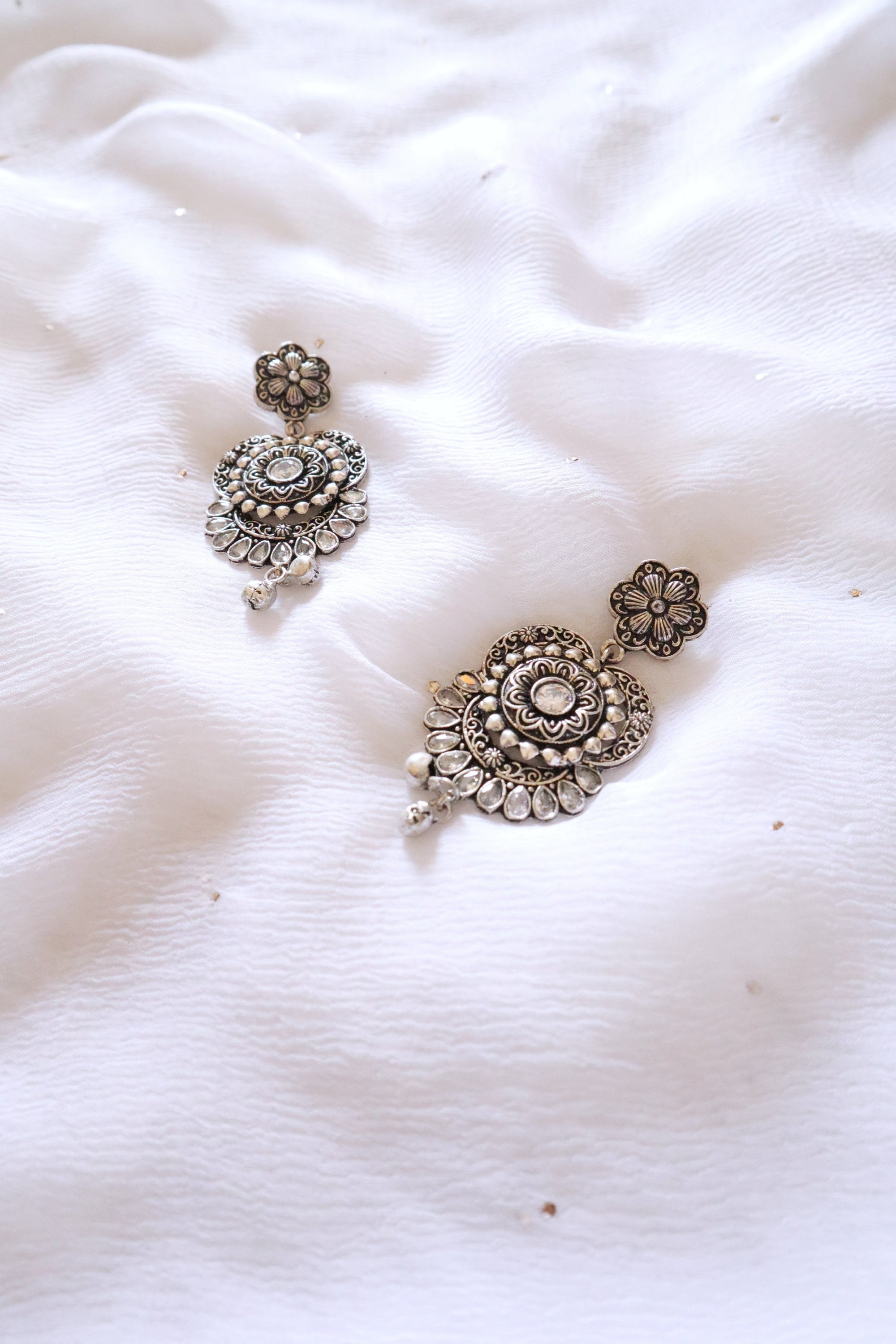 American diamonds oxidised earrings