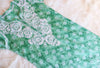 Aafiyat Green Floral Long MulMul kurta