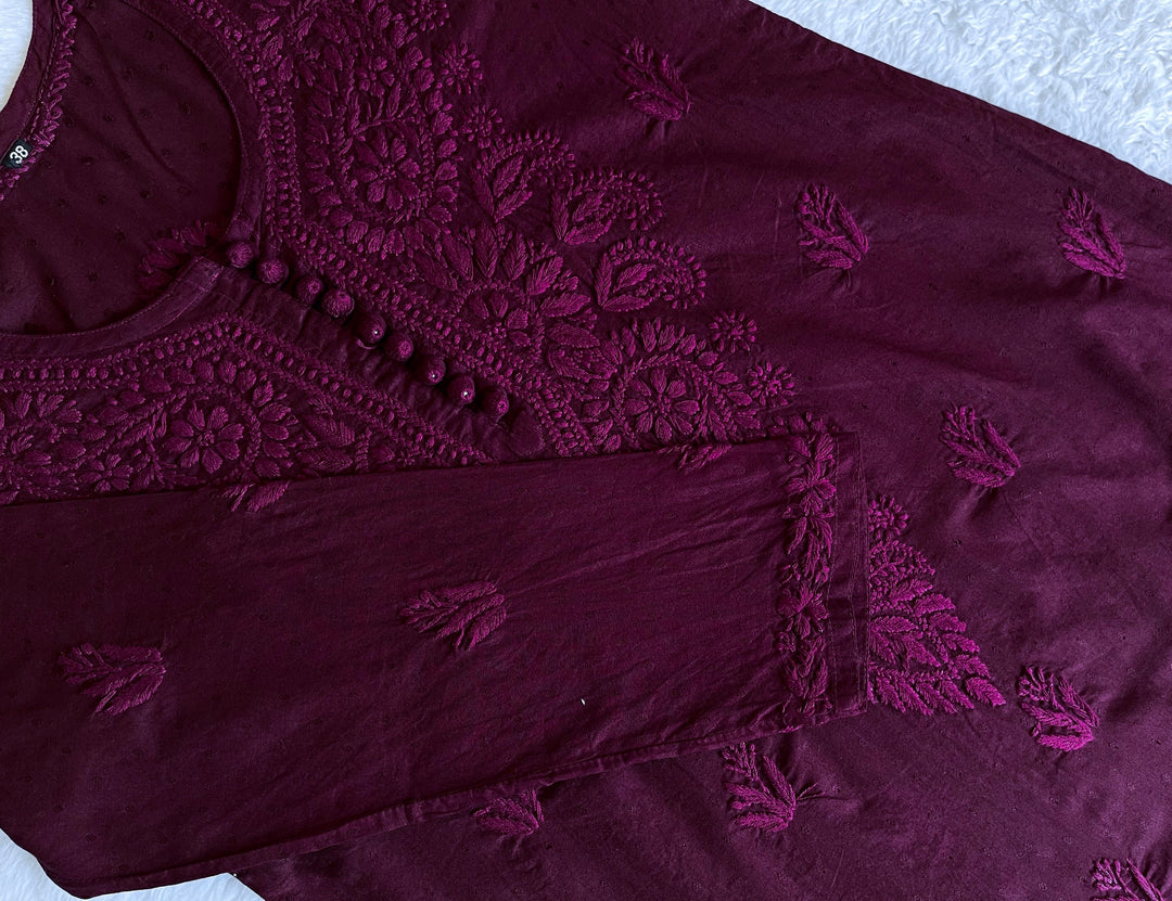 Nazakat Deep Purple short kurta