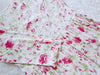 White &amp; Pink Floral Mulmul Fit and Flare Long Angarakha