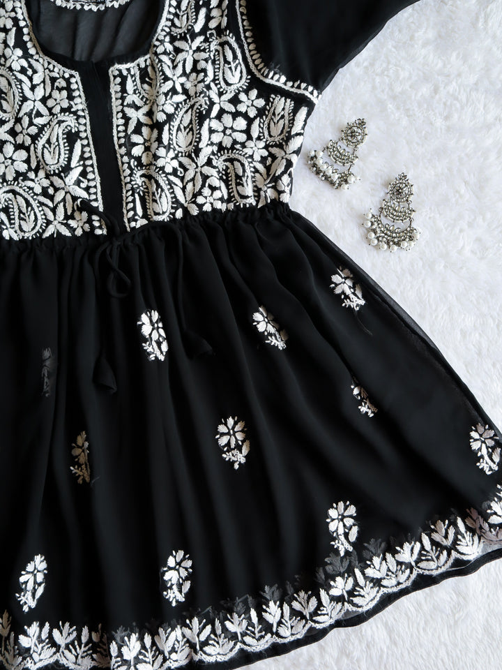 Black & White Georgette Frock